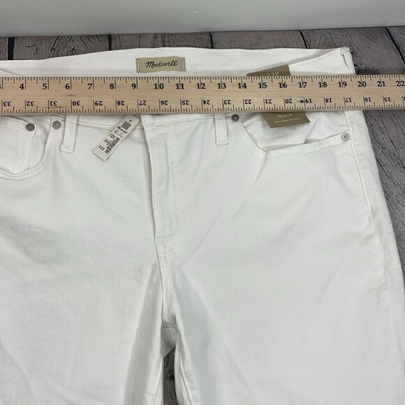Madewell Mid Rise Kick Out With Magic Pocket White Size W 33P plus size - Picture 10 of 13